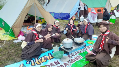 Bangun Kemandirian Siswa, SDIT Kota Probolinggo Gelar Perjusahad di Lereng Gunung Argopuro