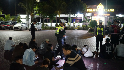 Respon Cepat Aduan Warga, Polres Malang Bubarkan Aksi Balap Liar di Jalibar