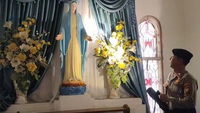 Jelang Perayaan Natal, Polres Madiun Kota Lakukan Sterilisasi Gereja