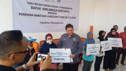 Menko Perekonomian RI Salurkan BLT El Nino Bagi Masyarakat DIY, Realisasi Diklaim 85 Persen
