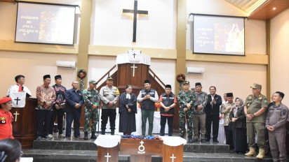 Jaga Keamanan Perayaan Natal dan Tahun Baru 2023, Forkopimda Sidoarjo Pantau Pengamanan