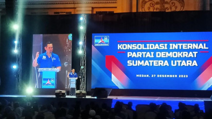 SBY dan AHY Konsolidasi Bersama Caleg Demokrat di Medan, AHY: Musuh Kita Bukan Caleg Sesama Partai Tapi Partai Lain