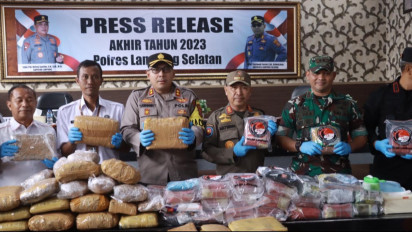 Polres Lampung Selatan Ungkap Peredaran Narkoba yang Dikemas Dalam Liquid Vape, Biskuit, hingga Permen