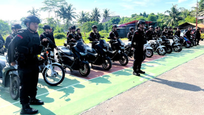 Duh! Belasan Sepeda Motor Anggota Batalyon D Pelopor Satbrimob Polda Jabar Terjaring Razia Kendaraan karena Tak Sesuai Standar