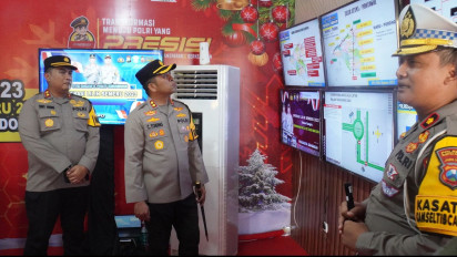 Kapolresta Sidoarjo Pantau Libur Nataru, Beri Motivasi Personel di Pos Pam dan Pos Yan Ops Lilin Semeru 2023