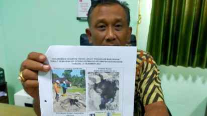 Semburan Air Bercampur Lumpur Bau Belerang di Bojonegoro Kini Terhenti