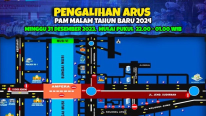 Jembatan Ampera Ditutup Saat Malam Tahun Baru, Ada Pengalihan Arus Lalu Lintas