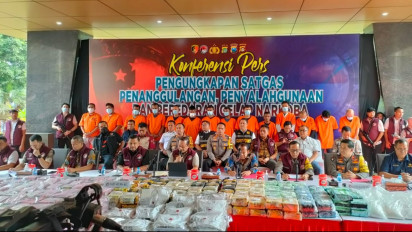 Belasan Ribu Pelaku Penyalahgunaan Narkoba Ditangkap, Polisi Dapati 1,8 Ton Sabu