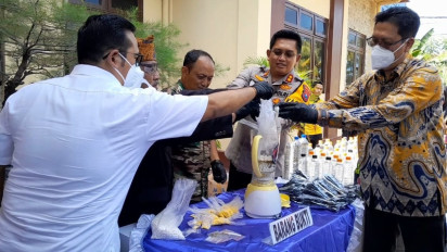 Rapot Akhir Tahun 2023, Ganja dan Puluhan Ribu Pil Koplo Dimusnahkan Polres Probolinggo