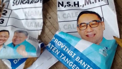 APK Milik Caleg Gelora Dibakar dan Dilumuri Kotoran Kucing di Tigaraksa Tangerang