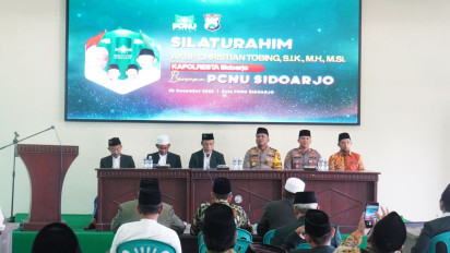 Berkunjung ke PCNU, Polresta Sidoarjo ajak Tangkal Hoax Jelang Pemilu 2024