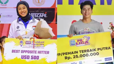 Megawati Hangestri dan Fahri Septian