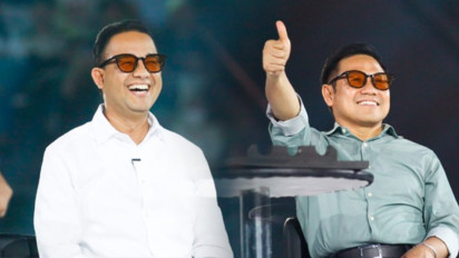 Anies Baswedan dan Cak Imin Mencoba Kacamata Ahmad Sahroni, Reaksi Penonton Justru Tertawa dan Berkata…