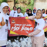 Relawan Mas Bowo Menyapa Warga Kabupaten Bogor dengan Kegiatan Senam Sehat dan Bagi Sembako
