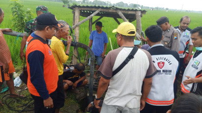 Keracunan Gas saat Perbaiki Mesin Disel Pompa Air, Petani di Madiun Tewas dalam Sumur Sawah