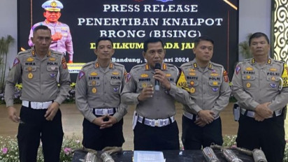Kampanye Tanpa Knalpot Brong, Polda Jabar Sita 11.394 Knalpot Brong