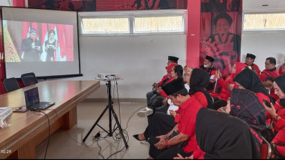 Optimis Pasca-Debat Capres, PDIP Bandung Barat Ikuti Arahan Ketum secara Virtual saat Peringatan HUT  Ke-51