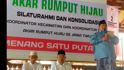 Ratusan Relawan Akar Rumput Hijau Menangkan Prabowo Gibran di Jatim