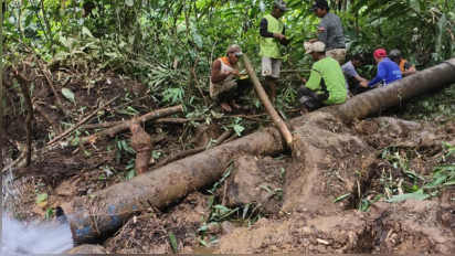 Jaringan Pipa Induk Putus karena Tertimpa Longsor, Empat Kecamatan di Nganjuk Krisis Air Bersih