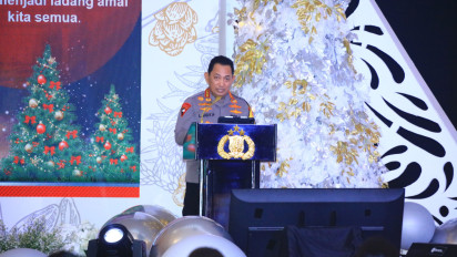 Di Acara Natal Bersama Polri, Kapolri Titip Cooling System ke Tokoh Lintas Agama