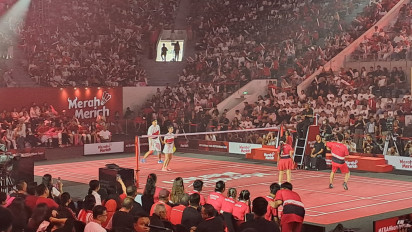 Kemenangan Pasangan Eca Aura dan Alam Ganjar Menutup Gelaran Merah Meriah Sportainment