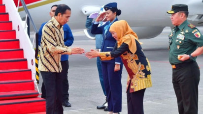 Kunjungan Kerja, Presiden Jokowi Tiba di Jatim