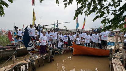 Nelayan Roban Timur Jateng Deklarasi Dukung Prabowo-Gibran di Batang