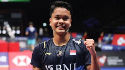 Ginting Sorot Suporter Indonesia Saat Mengalahkan Kenta Nishimoto di India Open 2024