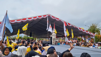 Di Depan Ribuan Masyarakat Pontianak, Prabowo Subianto Bersumpah Jaga Indonesia dari Perampok