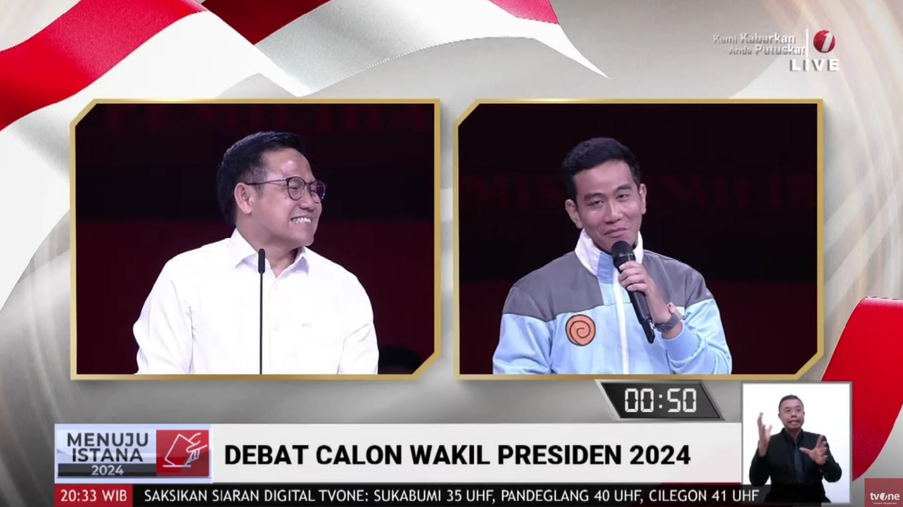 Gibran Sentil Cak Imin Enak Banget Ya Gus, Jawab Sambil Baca Catatan, Dibalas: Yang Penting Bukan Catatan Mahkamah Konstitusi
            - galeri foto