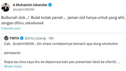 Dokter Tirta Kompakan Nyinyir Gimmick Contekan di Debat Cawapres, Cak Imin: Bulkonah Dok