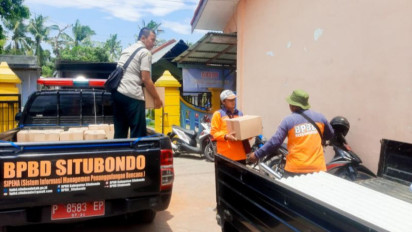 BPBD Situbondo Kirim Bantuan Sembako untuk Korban Bencana Angin Puting Beliung di Bondowoso