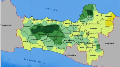 BMKG Imbau Warga di Wilayah Pegunungan Tengah Jateng Waspada Potensi Curah Hujan Sangat Tinggi