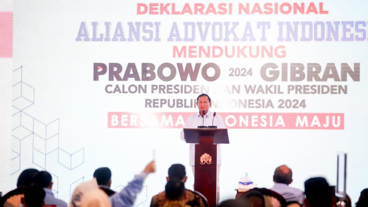 Aliansi Advokat Indonesia Bersikukuh Menangkan Prabowo-Gibran Satu Putaran di Pilpres 2024
            - galeri foto