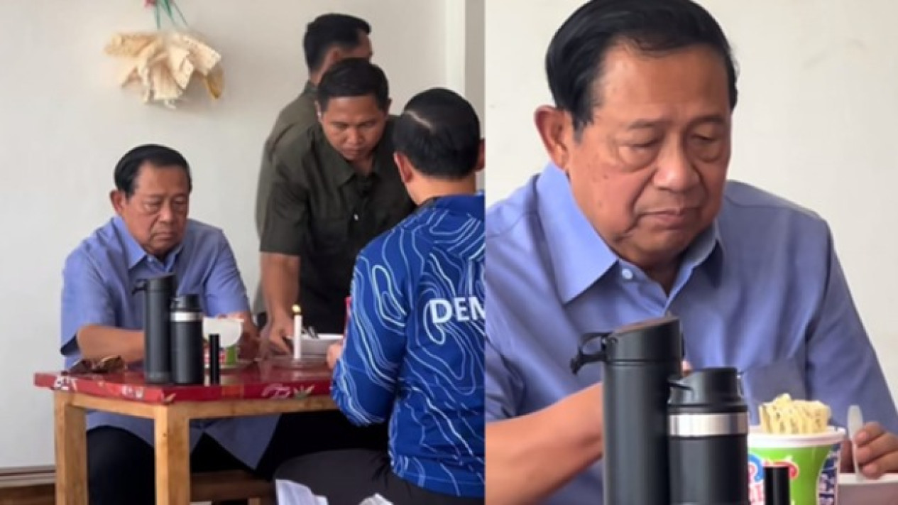 Viral Mantan Presiden RI, SBY Kepergok Makan Mie Instan di Warung, Netizen Malah Merasa Kasihan: Kok Sedih Ya
            - galeri foto