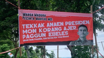 Spanduk Bertuliskan Provokatif ke Cawapres Gibran Bertebaran di Bangkalan, Viral