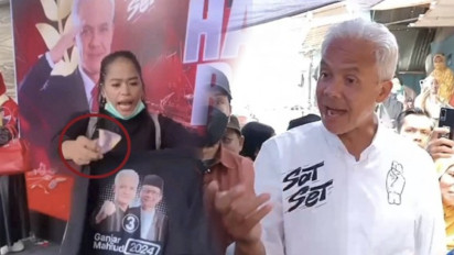 Buat Geger! Diberi Uang Rp10 Ribu, Peserta Kampanye Ganjar Mengamuk