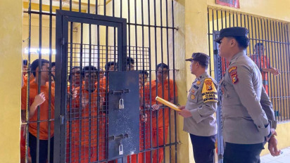 Pemilu 2024, Polres Rohul Pastikan Hak Pilih Tahanan Terpenuhi dengan Memilih di TPS Terdekat