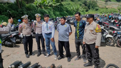 Gak Bisa Kabur! Polisi Razia Knalpot Brong ke Sekolah-sekolah di Kabupaten Bandung Barat