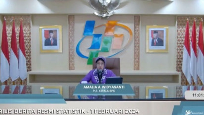 BPS: Ekonomi RI Inflasi 0,04 Persen pada Januari 2024
