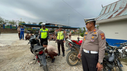 Hindari Kampanye Ganggu Kamtibmas, Satlantas Polres Rohul Sidak Knalpot Brong di SMKN 1 Rambah