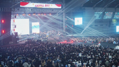 Membludak Puluhan Ribu Relawan Gaspoll Bro Banjiri Jatim Expo Surabaya Konsolidasi Akbar Menangkan Prabowo-Gibran Satu Putaran