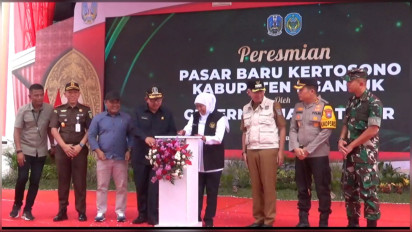 Resmikan Pasar Kertosono, Gubernur Khofifah Optimis Perekonomian dan PAD Nganjuk Meningkat