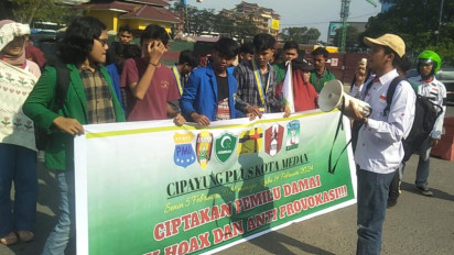 Gelar Aksi di Balai Kota, Cipayung Plus Medan Minta Pemilu 2024 Tanpa Gesekan dan Ingatkan Netralitas Aparat Negara