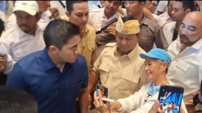 HUT Gerindra di Bali, Prabowo Tanya Pendukungnya Dikasih Nilai Berapa Saat Debat Capres
