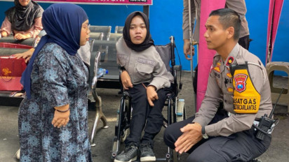 Wujud Kedekatan dengan Disabilitas, Satlantas Polresta Malang Kota Berikan Akses Pelayanan Lintas Batas