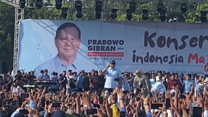 Prabowo Orasi di Deli Serdang: Walau 2 Kali Saya Kalah, Saya Tetap Sayang Pak Jokowi