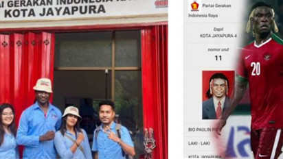 Bio Paulin Nyaleg lewat Partai Gerindra untuk Kota Jayapura, Rekam Jejak Mantan Pemain Timnas Indonesia Itu...