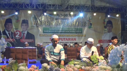 Ribuan Warga dan Relawan Konco Prabowo, Bersholawat dan Doa Bersama, Menangkan Prabowo-Gibran Satu Putaran