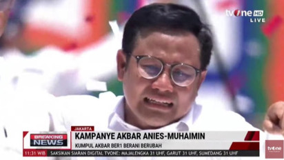 Cak Imin Nangis Bombay Lihat Lautan Manusia Usai Kampanye Akbar di JIS